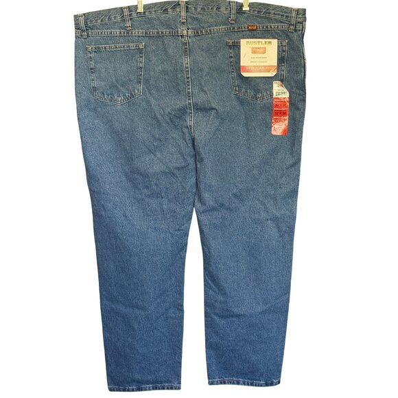 Rustler Wrangler Heavyweight Blue Denim Straight Leg Regular Fit Mens Sz 52 x 30 - Picture 2 of 7